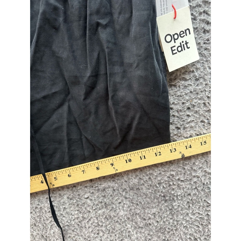 NWT Nordstrom Open‎ Edit Flowy Drawstring Satin Shorts Black Womens Size S - Picture 8 of 9
